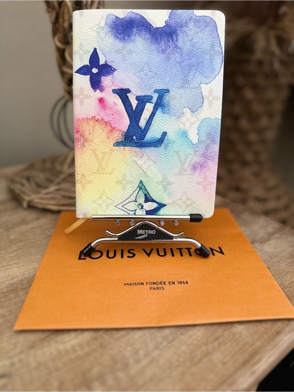 Louis Vuitton Watercolor Notebook in Blue, Purple, Pink, Cream